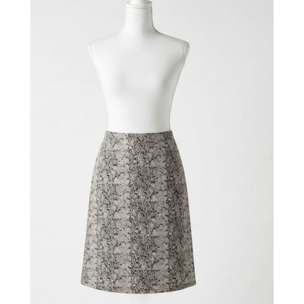 Vtg 90s Liz Claiborne Snake Print Skirt  10 Office Siren Minimalist Workwear